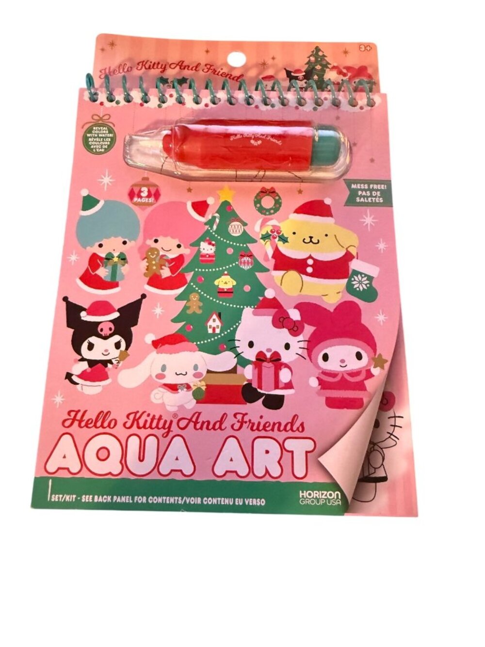 Hello Kitty & Friends Christmas-Themed Aqua Art Set With Mess-Free Water Pen